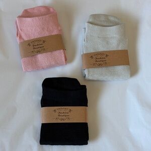Fashion Boutique Yoga Sock Set - Pink, Gray, and Black